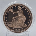 Trade Dollar 1 oz 999 Fine Copper coin Round GOLD AND SILVER BULLION
