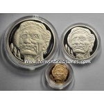 CYPRUS EOKA SILVER AND GOLD PROOF COIN SET 1998 GRIVAS DIGENIS WORLD COINS
