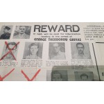 CYPRUS EOKA 1957 OUTDOOR WALL POSTER OF WANTED EOKA FIGHTERS ANTIQUES & OTHER COLLECTIBLES