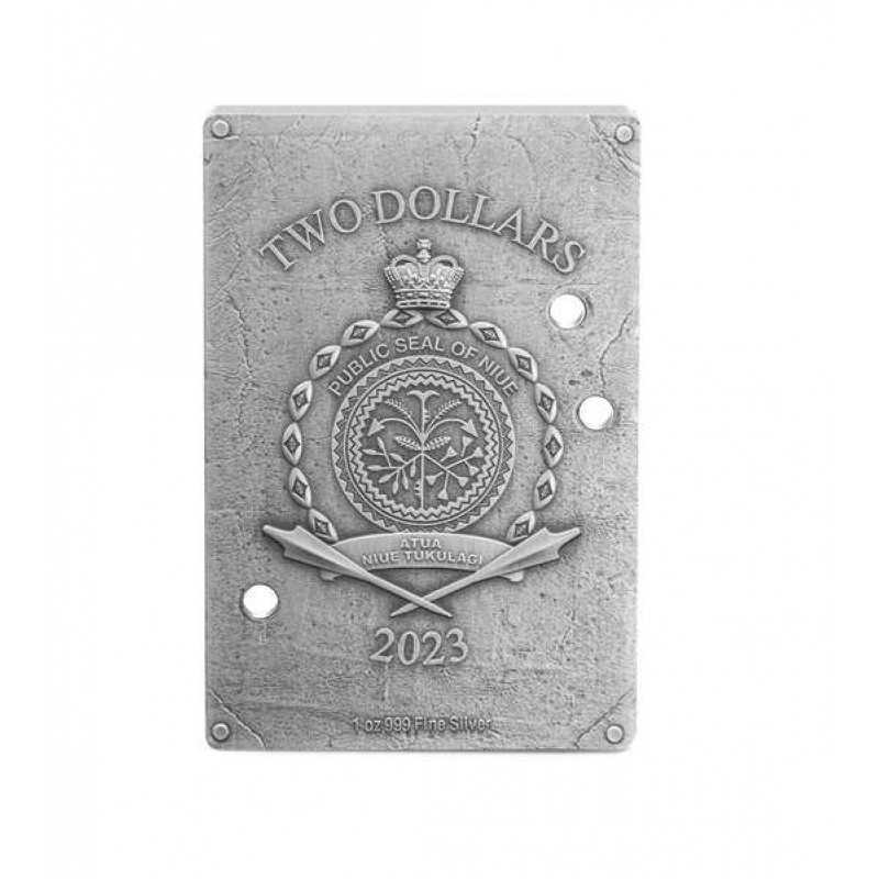 OUTLAW BILLY THE KID Wild West 1 Oz Silver Coin bar Niue 2023 GOLD AND SILVER BULLION