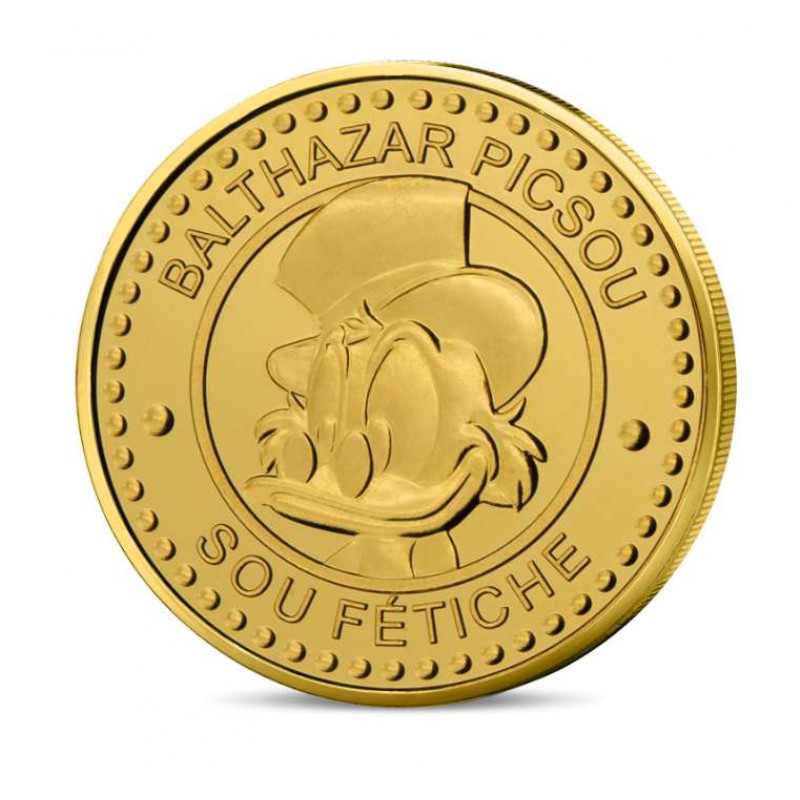 France 2026 Scrooge McDuck Gold plated Lucky Dime coin WORLD COINS