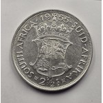 South Africa 2.5 Shilling silver coin QE 1955 WORLD COINS