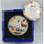 CREATION OF ADAM Micropuzzle Treasures Special Edition 5 Oz Silver Coin 20$ Palau 2023 GOLD AND SILVER BULLION