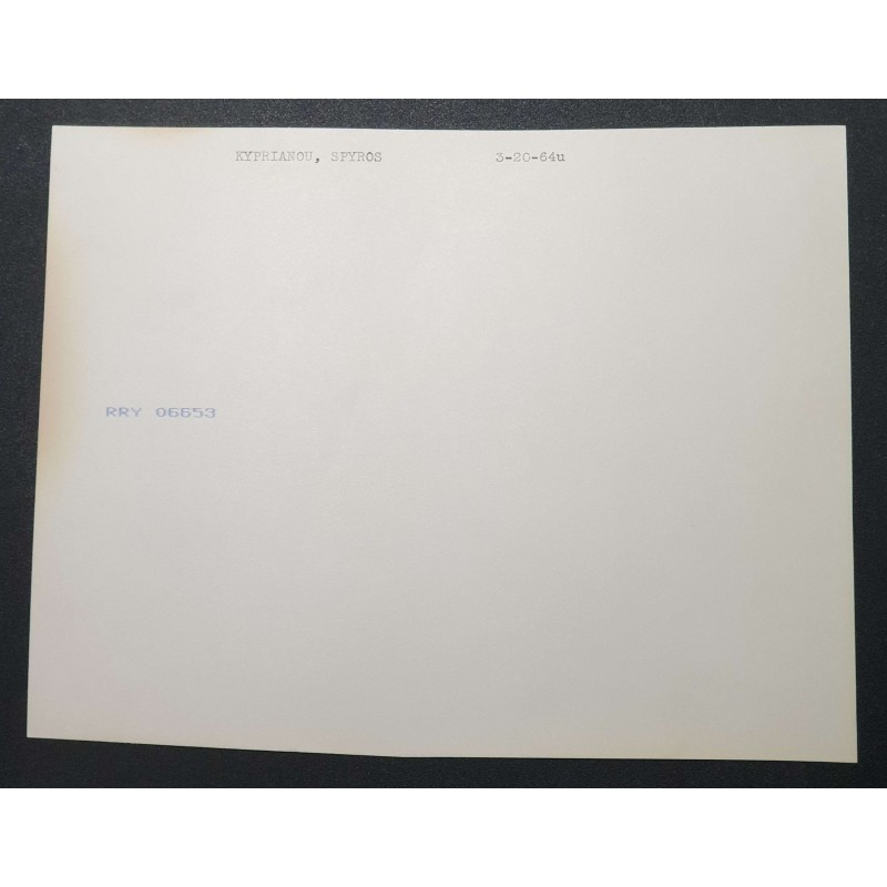 WASHINGHTON 1964 KYPRIANOU CHAT WITH PRESIDENT JOHNSON ORIGINAL WHITE HOUSE ARCHIVE PHOTO ANTIQUES & OTHER COLLECTIBLES