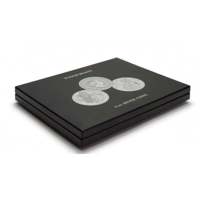 Volterra Presentation case for 10 silver coins Tudor Beasts in capsules