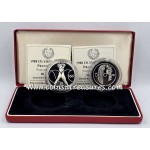 CYPRUS 1988 SILVER PROOF COINS SET OLYMPIC GAMES SEOUL WORLD COINS