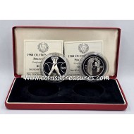 CYPRUS 1988 SILVER PROOF COINS SET OLYMPIC GAMES SEOUL
