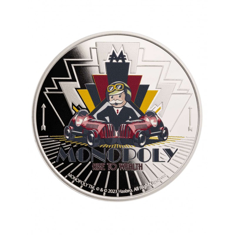 MONOPOLY RISE TO WEALTH 1 Oz Silver Coin Tala Samoa 2024 GOLD AND SILVER BULLION