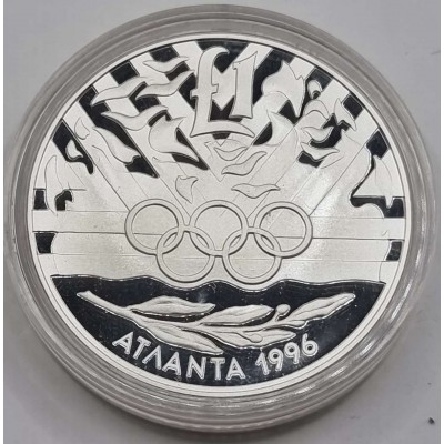 CYPRUS 1996 SILVER PROOF POUND COIN OLYMPIC GAMES ATLANTA