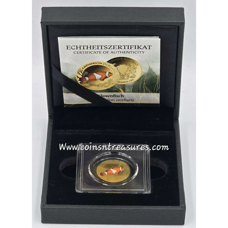 CLOWNFISH Nemo coral sea fish 1/1000 Oz Gold Coin GOLD AND SILVER BULLION