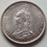 GREAT BRITAIN UK 1887 SILVER ONE SHILLING COIN VICTORIA WORLD COINS