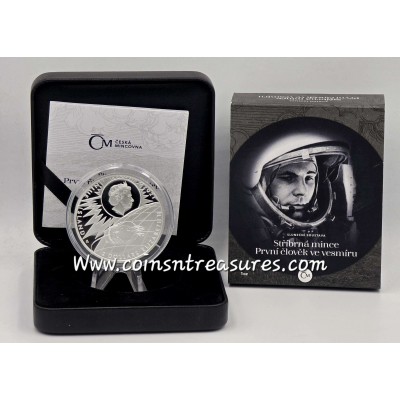 Yuri Gagarin Human in Space 1 Oz Silver Proof Coin 2021