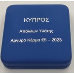 CYPRUS 2023 SILVER PROOF 5 EURO COIN GOD APOLLON HYLATES WORLD COINS