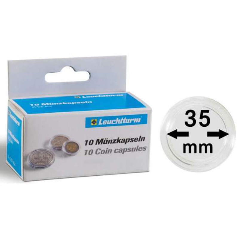 Leuchtturm Coin capsules for coins Ø 35 mm pack of 10 ACCESSORIES & SUPPLIES