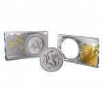 CHINESE DRAGON 2025 COIN IN BAR 3 oz Silver Premium Gold Glided Set GOLD AND SILVER BULLION