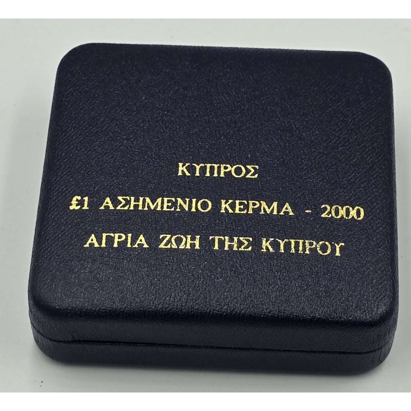 CYPRUS 2000 RARE SILVER PROOF 1 POUND WWF SKALIFOURTA BIRD WORLD COINS