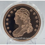 Capped Bust 1 oz 999 Fine Copper Round GOLD AND SILVER BULLION