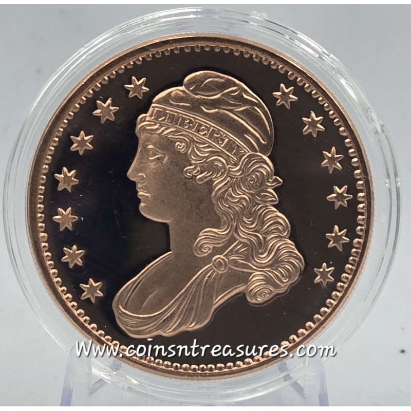 Capped Bust 1 oz 999 Fine Copper Round GOLD AND SILVER BULLION