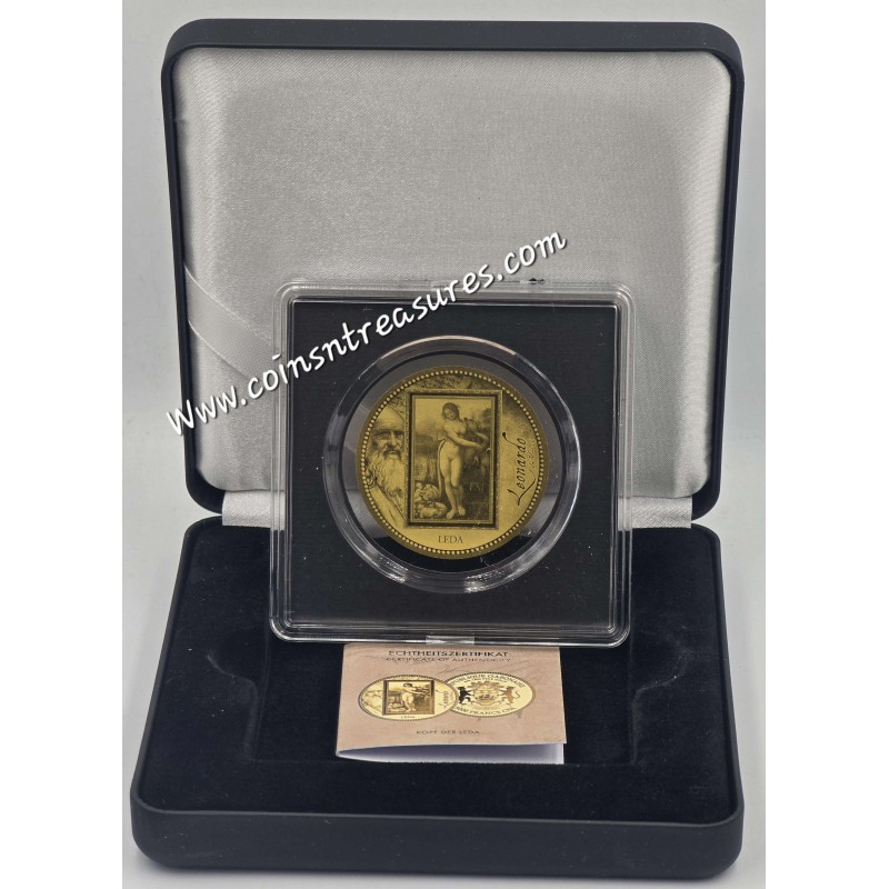 Da Vinci Leda and the Swan 1/200 Oz Gold .999 coin GOLD AND SILVER BULLION