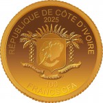Michelangelo Cote d'Ivoire gold proof 2025 0.50 g Gold Coin GOLD AND SILVER BULLION